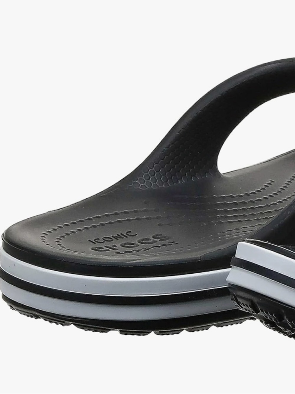 Crocs Bayaband Flip Flop Sandals -
Black & White | Size 8 NWT - Picture 4 of 11